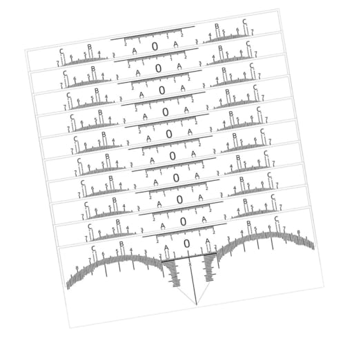 ROMISBABA 10 Stück Teiliges Einweg Augenbrauen Lineal Professionelles Abziehbares Augenbrauen Maßband für Präzises Microblading und Kosmetik Weiße Hautfreundliche Aufkleber für Exakte von ROMISBABA