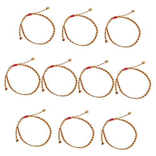 ROMISBABA 10 Stück Teiliges Geflochtener Verstellbarer Sommer Fußkettchen in Bunten Farben Handgefertigte Hawaiianische Armbänder für Damen und Teenager für Strandpartys und Alltag von ROMISBABA