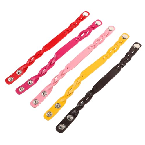ROMISBABA 10 Stück Teiliges Geflochtenes Lederarmband Verstellbar mit Druckknopf Bunte DIY Armbänder für Damen Herren Modisches Accessoire für Vielseitige Outfits von ROMISBABA