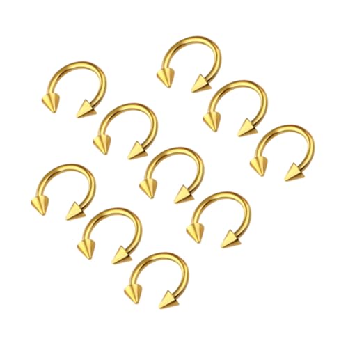 ROMISBABA 10 Stück Teiliges Nasenringe und Ohrknochenstecker Piercing Schmuck Sicherer Polierter Nasenschmuck für Damen und Herren Modisch und Langlebig von ROMISBABA