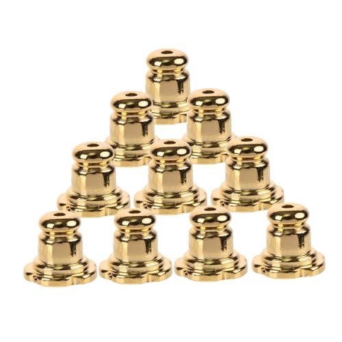 ROMISBABA 10 Stück Teiliges Ohrstecker Verschlüsse aus Vergoldetem Kupfer Leichte Stabile Ohrring Stopper für DIY Schmuckherstellung Passend für Ohrstecker und Ohrsteckerverschlüsse von ROMISBABA