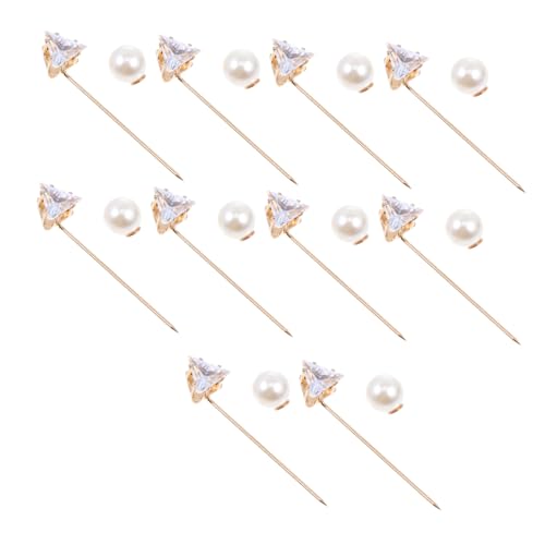 ROMISBABA 10 Stück Teiliges Strass Broschen Modische Kleid Broschen und Schal Sicherheitsclip Zarte Anstecknadeln für Kleidung Vielseitig Einsetzbar für Hemden Pullover und Hosen Eleganter von ROMISBABA