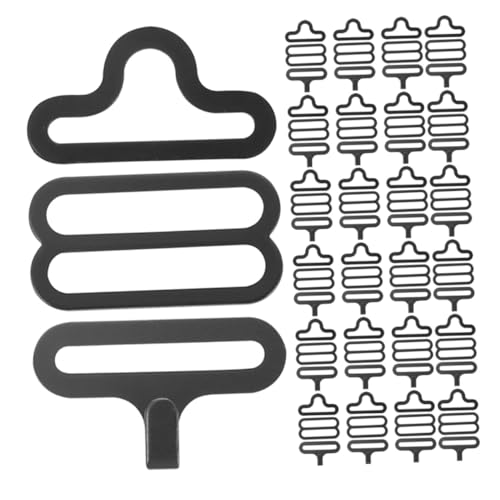 ROMISBABA 100 Sätze Krawattenknopf Fliege Hardware Fliegeklammel Krawattenclip Ersatzschnalle Fliege Schnalle Krawattenhaken Eisen Schwarz von ROMISBABA