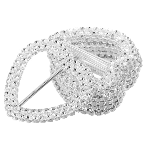ROMISBABA 100 Stück Herzförmige Schalverschluss Clips mit Strasssteinen Dekorative Schalhalter für Damen Vielseitige Taillenschließe für Gürtel Schals und Kleidung Robust und Modisch von ROMISBABA