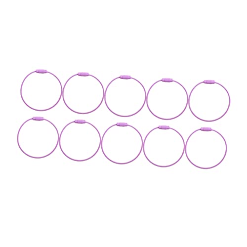 ROMISBABA 10St Schlüsselkettenteile pädiprotect schutzzelt schlüsselringe schlüsselkette schlusselketten Stahlseil sichschutz lavendelhonignächte keysersdünger Schlüsselanhänger Lavender von ROMISBABA