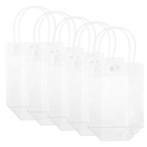 ROMISBABA 10Stücke PVC Schultertaschen Wiederverwendbare Tragetaschen für Einkäufe Transparente Handtaschen für Reisen Strand Freizeit Langlebig ROMISBABA 10Stücke PVC Schultertaschen Wiederverwendbare Tragetaschen für Einkäufe Transparente Handtaschen für Reisen Strand Freizeit Langlebig von ROMISBABA