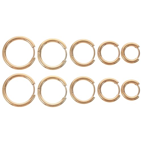 ROMISBABA 10pcs Chunky Hoop Ohrringe Set Frauen Männer Unisex Huggie Hoop Ohrschmuck ROMISBABA 10pcs Chunky Hoop Ohrringe Set Frauen Männer Unisex Huggie Hoop Ohrschmuck von ROMISBABA
