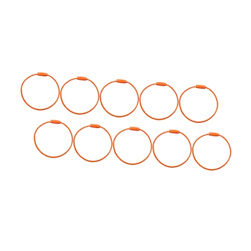 ROMISBABA 10stücke Schlüsselanhänger Mit Karabiner Retro Design Langlebig Und Leicht Für Projekte Orange Einfache Installation Vielseitig Einsetzbar von ROMISBABA