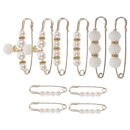 ROMISBABA 10stücke Sicherheitsnadel Für Kleidung Brosche Für Damen Pullover Strickjacke Clip Dekorative Nadel Für Schal Hutnadel Kleid Pin Nadel Broschen von ROMISBABA