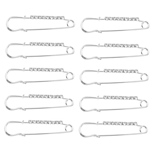 ROMISBABA 10stücke Strassbrosche Sicherheitsnadel Wäschenadel Pullover Schal Pin Kleidungsornament Elegant Stilvoll ROMISBABA 10stücke Strassbrosche Sicherheitsnadel Wäschenadel Pullover Schal Pin Kleidungsornament Elegant Stilvoll von ROMISBABA