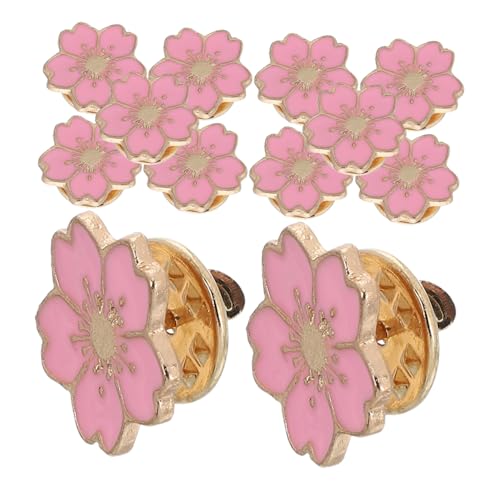 ROMISBABA 12 Stück Teiliges Japanische Kirschblüten Broschen aus Legierung Niedliche Cartoon Anstecknadeln für Kleidung Taschen und Hüte Sicherer Verschluss Modisches Accessoire für Damen von ROMISBABA