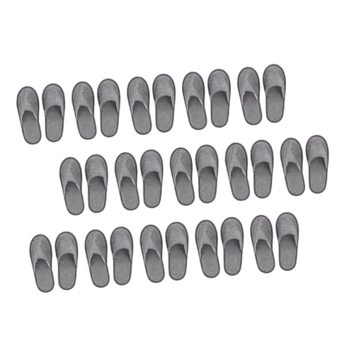 ROMISBABA 15 Paare Faltbare Hausschuhe aus Baumwoll leinen Rutschfeste Leichte Indoor Hotelslipper für Damen und Herren Bequemes Reise Spa Platzsparend und Langlebig von ROMISBABA