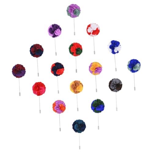 ROMISBABA 16Stücke Retro Blumenbroschen für Herren Anstecknadel mit Elegantem Design für Anzüge Besondere Anlässe Gemischte Farben Handgefertigte ROMISBABA 16Stücke Retro Blumenbroschen für Herren Anstecknadel mit Elegantem Design für Anzüge Besondere Anlässe Gemischte Farben Handgefertigte von ROMISBABA