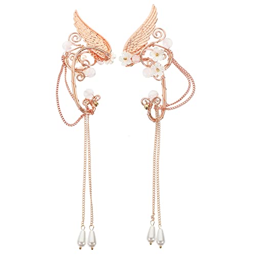 ROMISBABA 1Paar Blumenelf Ohrmanschetten für Frauen nicht Durchbohrte Clip Ohrringe Handgefertigt Roségold mit Quasten Eleganter Schmuck für Hypoallergen Langlebig ROMISBABA 1Paar Blumenelf Ohrmanschetten für Frauen nicht Durchbohrte Clip Ohrringe Handgefertigt Roségold mit Quasten Eleganter Schmuck für Hypoallergen Langlebig von ROMISBABA