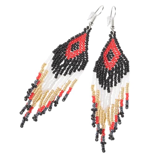 ROMISBABA 1Paar Böhmische Perlen Quasten Ohrringe für Damen Leichte Tropfenohrringe mit Kreativem Design Strand Urlaub Handgefertigt Elegant ROMISBABA 1Paar Böhmische Perlen Quasten Ohrringe für Damen Leichte Tropfenohrringe mit Kreativem Design Strand Urlaub Handgefertigt Elegant von ROMISBABA