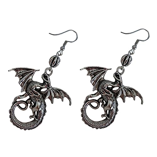 ROMISBABA 1Paar Drachen Ohrringe Damen Retro Punk Style Ohrringe Deko Ohrschmuck für Verschiedene Anlässe Einzigartiges Drachendesign Langlebigem Legierungsmaterial ROMISBABA 1Paar Drachen Ohrringe Damen Retro Punk Style Ohrringe Deko Ohrschmuck für Verschiedene Anlässe Einzigartiges Drachendesign Langlebigem Legierungsmaterial von ROMISBABA