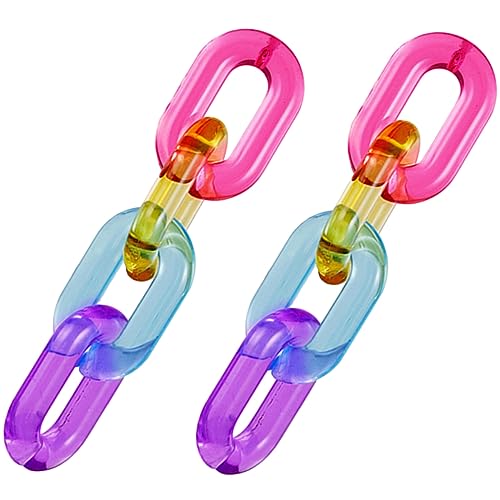 ROMISBABA 1Paar Jelly Chain Ohrringe für Frauen Extravaganter Transparenter Statement Schmuck Jahre Inspiriertes Design Leicht Komfortabel für Partys ROMISBABA 1Paar Jelly Chain Ohrringe für Frauen Extravaganter Transparenter Statement Schmuck Jahre Inspiriertes Design Leicht Komfortabel für Partys von ROMISBABA