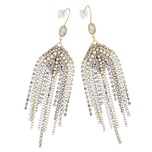 ROMISBABA 1Paar Lange Perlenohrringe für Frauen Statement Ohrringe im Kronleuchter Hochzeiten Besondere Anlässe Eleganter Schmuck für Tag Festliche ROMISBABA 1Paar Lange Perlenohrringe für Frauen Statement Ohrringe im Kronleuchter Hochzeiten Besondere Anlässe Eleganter Schmuck für Tag Festliche von ROMISBABA