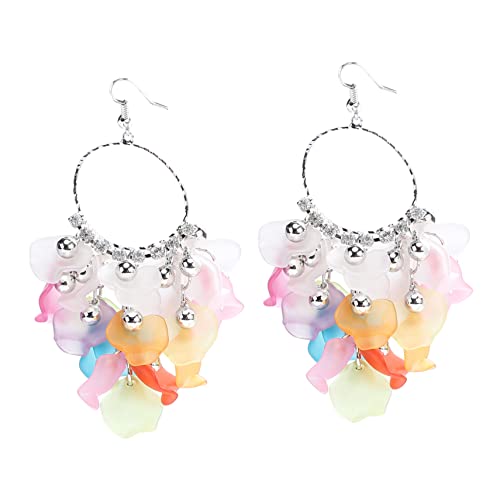 ROMISBABA 1Paar Ohrhänger mit Bunten Blütenblättern Lange Quasten Dangle Ohrringe für Damen für Strand Urlaubslook Trendiger Ohrschmuck ROMISBABA 1Paar Ohrhänger mit Bunten Blütenblättern Lange Quasten Dangle Ohrringe für Damen für Strand Urlaubslook Trendiger Ohrschmuck von ROMISBABA