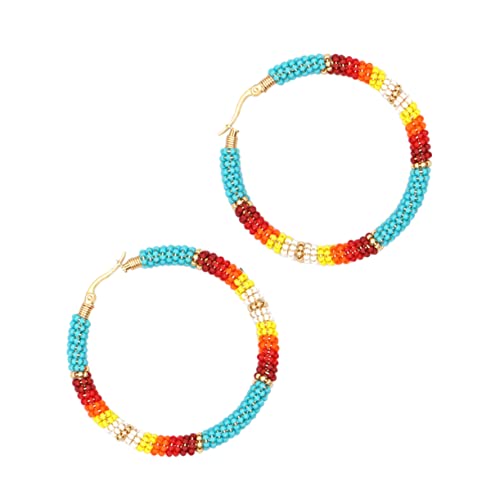 ROMISBABA 1Paar Perlenschleifenohrringe im Boho Handgefertigte Dangle Ohrringe Leicht Komfortabel ROMISBABA 1Paar Perlenschleifenohrringe im Boho Handgefertigte Dangle Ohrringe Leicht Komfortabel von ROMISBABA