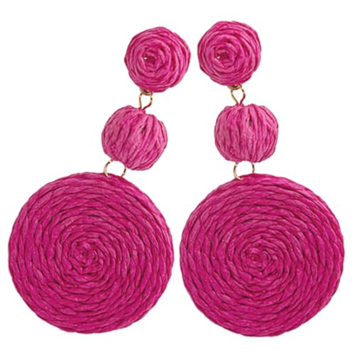 ROMISBABA 1Paar Raffia Ohrringe für Frauen Rattan Drop Ohrringe im Boho Perfekter Strandschmuck für Sommer Freizeit Leicht Hautfreundlich für Freunde ROMISBABA 1Paar Raffia Ohrringe für Frauen Rattan Drop Ohrringe im Boho Perfekter Strandschmuck für Sommer Freizeit Leicht Hautfreundlich für Freunde von ROMISBABA