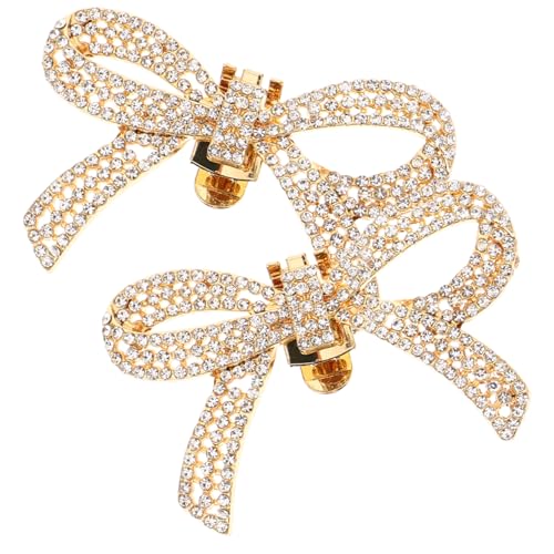 ROMISBABA 1Paar Schuhclips mit Strasssteinen Abnehmbare Hochzeits Schuhe Dekoration Schleifen und Glitzer für Damen Passend für High Heels und Sandalen von ROMISBABA