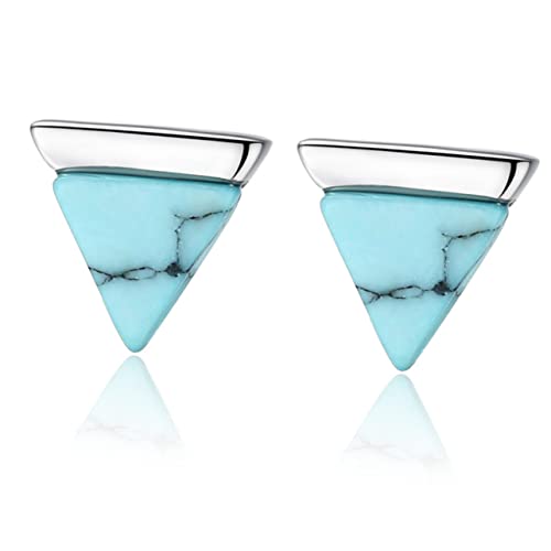 ROMISBABA Türkisfarbene Dreieck-ohrringe Für Damen Türkisfarbener Ohrschmuck Modeschmuck Für Ohr Türkisfarbene Ohrringe Für Mädchen Türkisfarbener Schmuck Für Damen von ROMISBABA