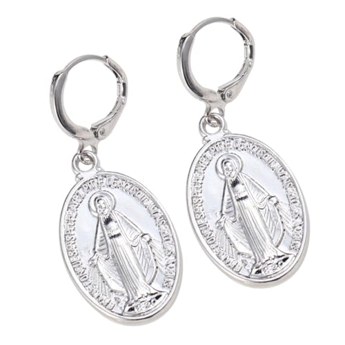 ROMISBABA 1Paar Vintage Ohrringe Silber für Frauen Dangle Ohrringe mit Religiösem Ohrclips Besondere Anlässe Alltägliches ROMISBABA 1Paar Vintage Ohrringe Silber für Frauen Dangle Ohrringe mit Religiösem Ohrclips Besondere Anlässe Alltägliches von ROMISBABA
