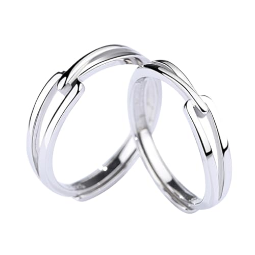 ROMISBABA 1Paar Zartes Ring Hochwertigem Stilvoller Fingerring für Damen Herren Kreative Geschenkidee für Valentinstag Besondere Anlässe von ROMISBABA