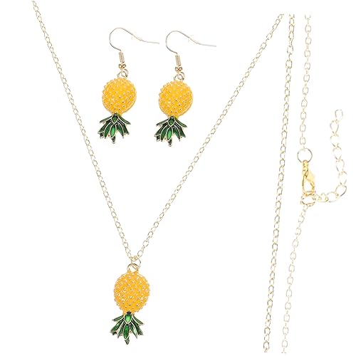 ROMISBABA 1Satz Ananas Ohrringe Ketten für Frauen Süßes Schmuckset Langlebiges Robustes Material Sommerpartys ROMISBABA 1Satz Ananas Ohrringe Ketten für Frauen Süßes Schmuckset Langlebiges Robustes Material Sommerpartys von ROMISBABA