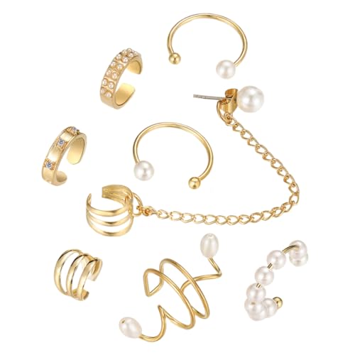 ROMISBABA 1Satz Perlen Ohrmanschetten Ohrschmuck für Damen Hypoallergen für Besondere Anlässe Wie Geburtstage Hochzeiten Partys nicht Durchstechend ROMISBABA 1Satz Perlen Ohrmanschetten Ohrschmuck für Damen Hypoallergen für Besondere Anlässe Wie Geburtstage Hochzeiten Partys nicht Durchstechend von ROMISBABA
