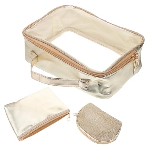 ROMISBABA 1Satz Reise Make Up Tasche Teilig Tragbare Kosmetiktasche für Damen Multifunktionale Kultur und Toilettentasche Transparent und für Schmuck und von ROMISBABA