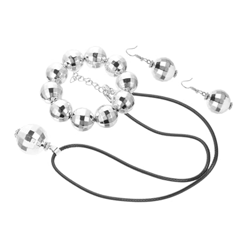 ROMISBABA Diskokugel-halskette Mit Discokugel-verzierungen Discokugel-dekorationen Und Party-halskette Für Disco-party-dekorationen Bühnenleistung Requisiten von ROMISBABA