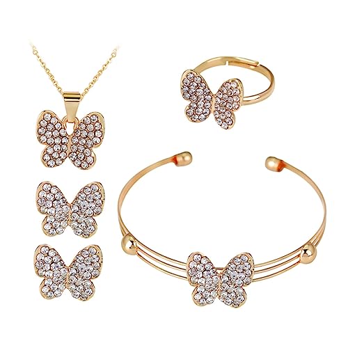 ROMISBABA 1Satz Schmetterlinge Schmuck für Frauen Teiliges Wassertröpfchen Design Halskette Ohrringe Ring Armband Verarbeitung für Hochzeiten Partys Besondere Anlässe ROMISBABA 1Satz Schmetterlinge Schmuck für Frauen Teiliges Wassertröpfchen Design Halskette Ohrringe Ring Armband Verarbeitung für Hochzeiten Partys Besondere Anlässe von ROMISBABA