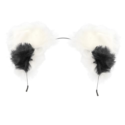 ROMISBABA 1Stk Stirnband mit Katzenohren Stirnbänder Haarband mit Katzenohren Plüsch fasching kopfbedeckung fasching kopfschmuck Foto-Haar-Requisiten Partydekoration Plastik Weiß von ROMISBABA