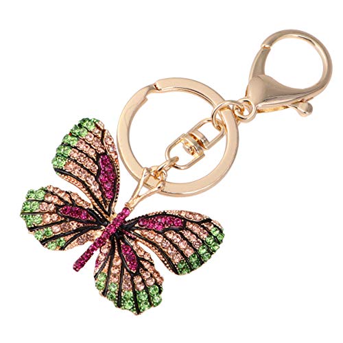 ROMISBABA 1stück Kreativer Butterfly Schlüsselanhänger Mit Strass Metall Für Taschen Und Rot Für Frauen Mädchen Und Junge Mädchen von ROMISBABA