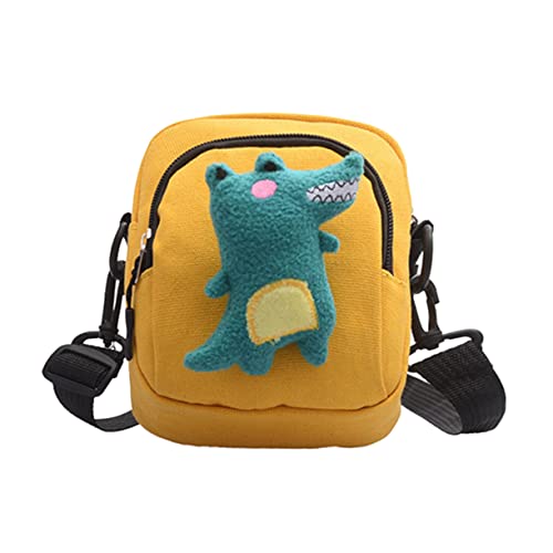 ROMISBABA 1Stk Umhänge-Handytasche Leichensack Mini-Handytasche Bauchtasche Canvas umhängetasche mini umhängetasche kleine Taschenaufbewahrung Frauen einzelne Umhängetasche Segeltuch Yellow von ROMISBABA