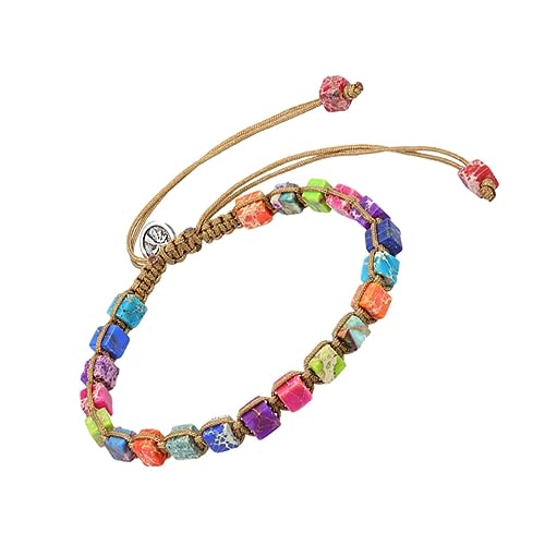 ROMISBABA 1Stück Chakren Armreif Kristallen Einstellbares Farbenfrohes Yoga Armband mit Natursteinen für Meditation Tägliche für Damen Herren ROMISBABA 1Stück Chakren Armreif Kristallen Einstellbares Farbenfrohes Yoga Armband mit Natursteinen für Meditation Tägliche für Damen Herren von ROMISBABA
