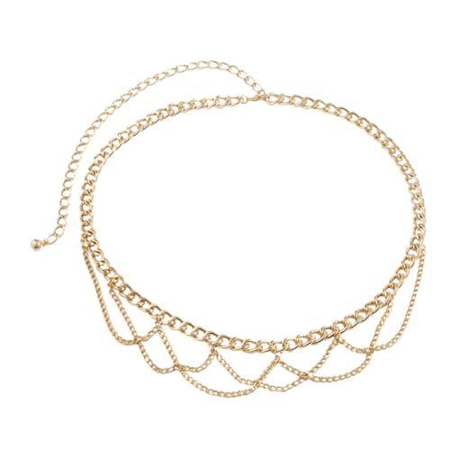 ROMISBABA 1Stück Förmige Metall Kette mit Quaste Stilvolle Körperkette für Damen Ergänzung für Outfits Bikinis Langlebig von ROMISBABA
