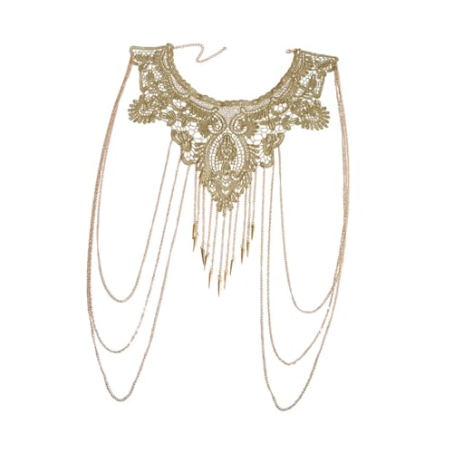 ROMISBABA 1Stück Goldene Körperkette für Damen Quasten Halskette mit Spitzendekoration für Strandoutfits Besondere Anlässe Schmuck für Frauen ROMISBABA 1Stück Goldene Körperkette für Damen Quasten Halskette mit Spitzendekoration für Strandoutfits Besondere Anlässe Schmuck für Frauen von ROMISBABA