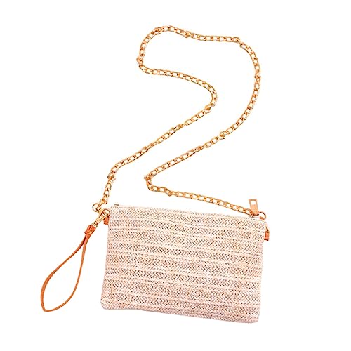 ROMISBABA 1Stück Handgewebte Damen Umhängetasche mit Kette Sommer Strandtasche für Freizeit Shopping Tägliche Aufbewahrung ROMISBABA 1Stück Handgewebte Damen Umhängetasche mit Kette Sommer Strandtasche für Freizeit Shopping Tägliche Aufbewahrung von ROMISBABA