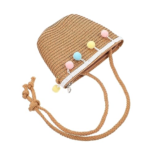 ROMISBABA 1Stück Handtasche Stroh Leichte Strandtasche für Reisen Einkaufen Partys Exquisite Verarbeitung Sommer Khaki ROMISBABA 1Stück Handtasche Stroh Leichte Strandtasche für Reisen Einkaufen Partys Exquisite Verarbeitung Sommer Khaki von ROMISBABA