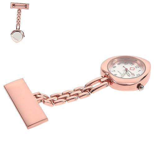 ROMISBABA 1Stück Herzform Brustuhr Krankenschwesteruhr mit Clip Praktischer Taschenuhr für Pflegepersonal Stilvolles Design Roségold für Täglichen Gebrauch ROMISBABA 1Stück Herzform Brustuhr Krankenschwesteruhr mit Clip Praktischer Taschenuhr für Pflegepersonal Stilvolles Design Roségold für Täglichen Gebrauch von ROMISBABA