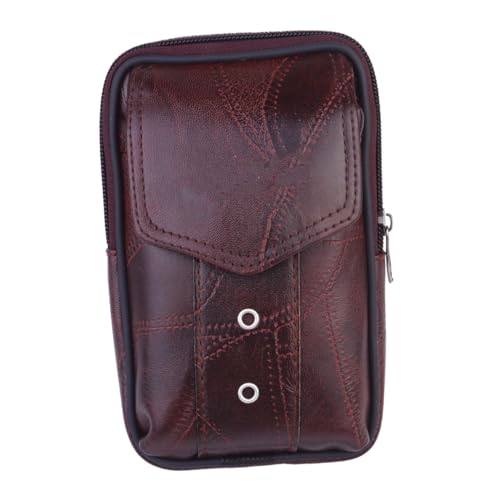 ROMISBABA Geldbörse Aus Echtem Material Hüftbrieftasche Mit Gürtelschlaufe Umhängetasche Innenfutter Aus Polyesterfaser Doppelnähte Für Langlebigkeit Retro-Design Für von ROMISBABA