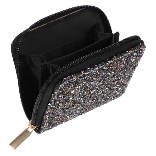 ROMISBABA Damen Geldbörse Tragbare Kleiner Geldbörse Pailletten Reißverschlusstasche Kreative Kosmetikbehälter für Reisen von ROMISBABA