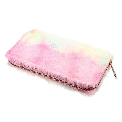 ROMISBABA 1Stück Plüsch Brieftasche für Damen Handtaschen Reißverschluss mit Regenbogen Leicht Praktisch für Vielseitig für Verschiedene Anlässe ROMISBABA 1Stück Plüsch Brieftasche für Damen Handtaschen Reißverschluss mit Regenbogen Leicht Praktisch für Vielseitig für Verschiedene Anlässe von ROMISBABA