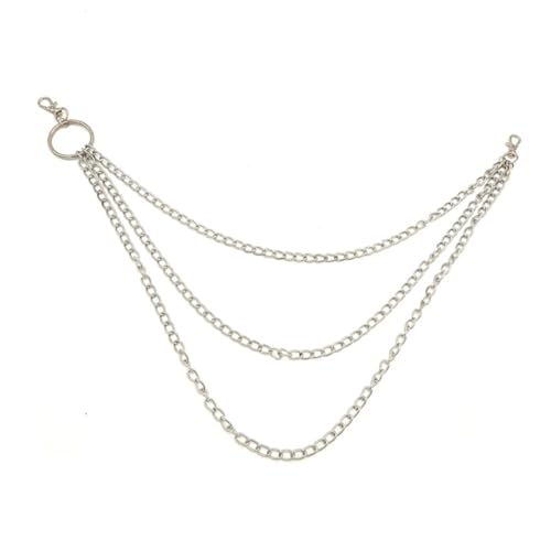 ROMISBABA 1Stück Punk Hosenkette für Damen und Herren Lagige Metall Jeanskette Hip Hop Style Universelles Accessoire für Hosen für Modebegeisterte von ROMISBABA