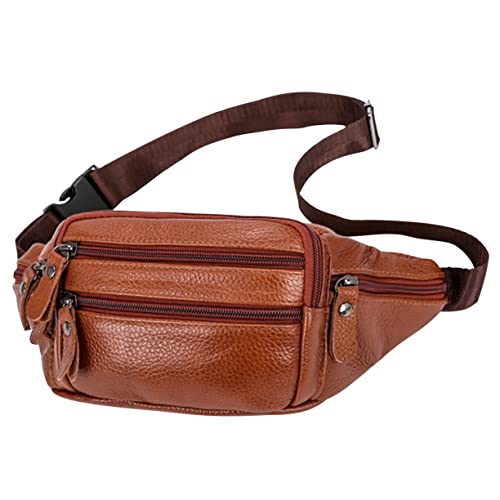 ROMISBABA 1Stück Schulterrucksack Echtem für Herren Stilvolle Umhängetasche für Freizeit Reisen Tägliche Nutzung Langlebig für Männer von ROMISBABA