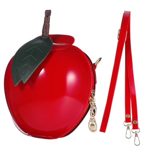 ROMISBABA 1Stück Süße Apfelform Umhängetasche für Einfache Schultertasche Hochwertigem PU für Reisen Einkäufe Stilvoller Münzbeutel ROMISBABA 1Stück Süße Apfelform Umhängetasche für Einfache Schultertasche Hochwertigem PU für Reisen Einkäufe Stilvoller Münzbeutel von ROMISBABA