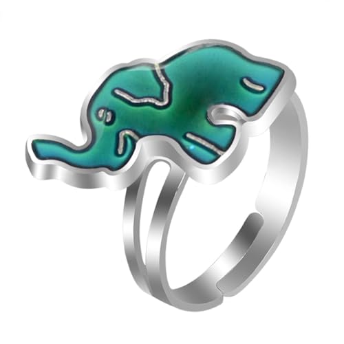 ROMISBABA Fingerring Kreativring Thermochromer Ring Fingerdekor Damenschmuck Modeschmuck Cartoon Schmuck von ROMISBABA